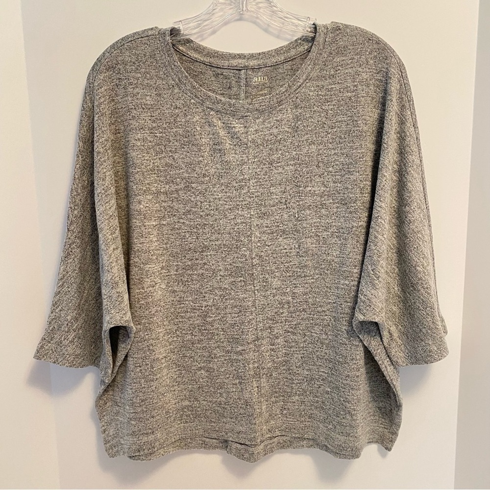 A.N.A. A New Approach Dolman Sleeve Sweater Heather Gray Size Large